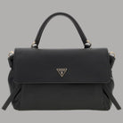 Borsa a mano Guess Devon marrone con stampa 4G e tracolla