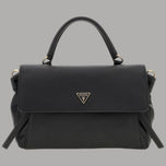 Borsa a mano Guess Devon marrone con stampa 4G e tracolla