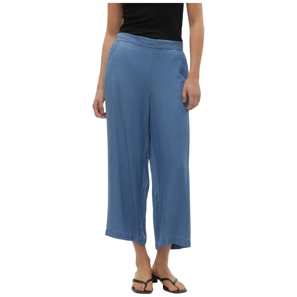 Vero Moda pantaloni in tencel blu Bree 10304861 Pantaloni Vero Moda