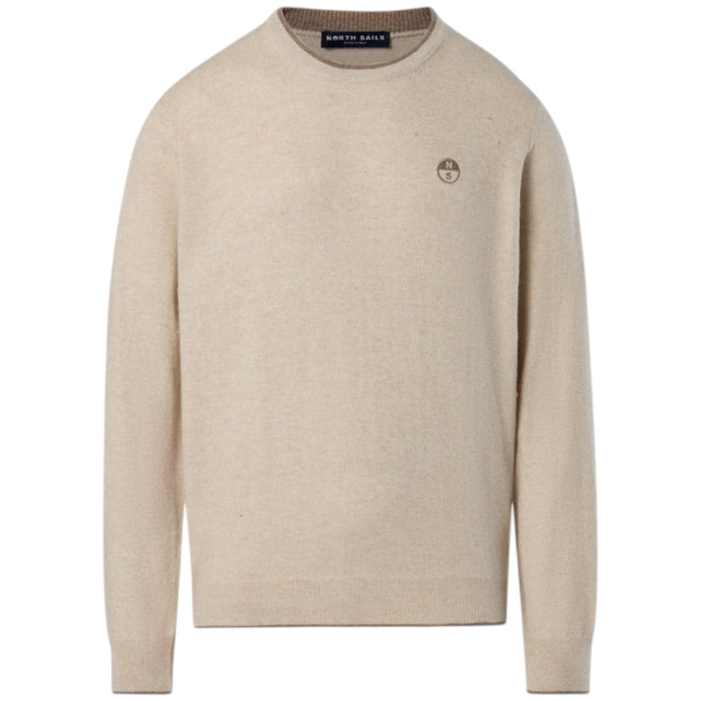 North Sails maglione pullover beige in misto cashmere 699775 Maglieria North Sails