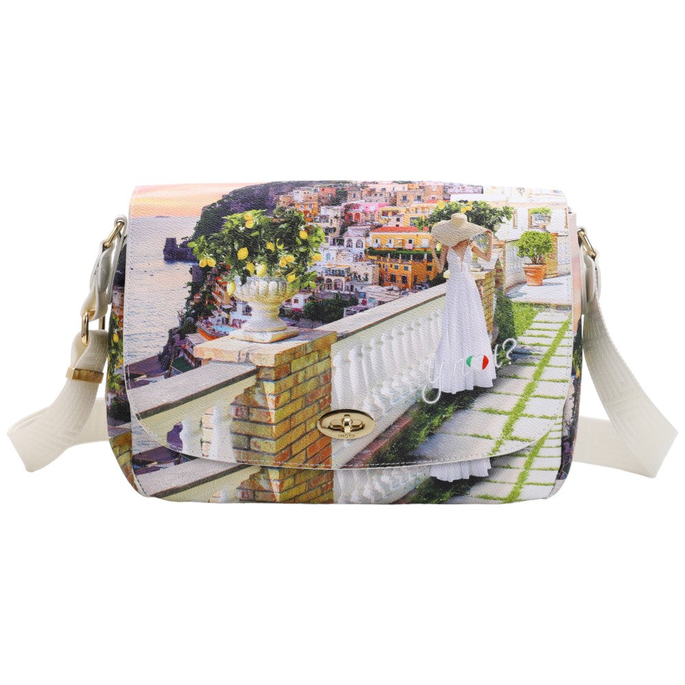 YNot borsa flap bag stampa Romantic Coast YES631S4 - Prodotti di Classe