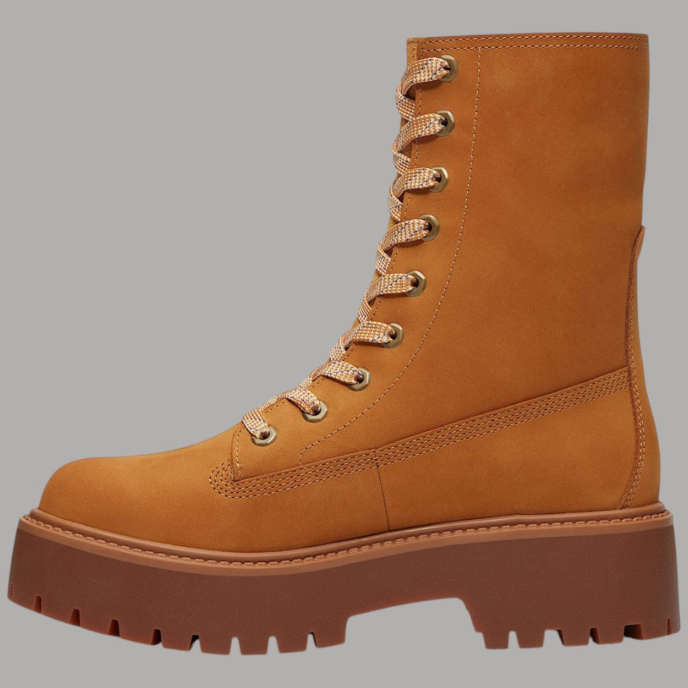 Timberland Stone Street Mid da donna in giallo con plateau e lace-up