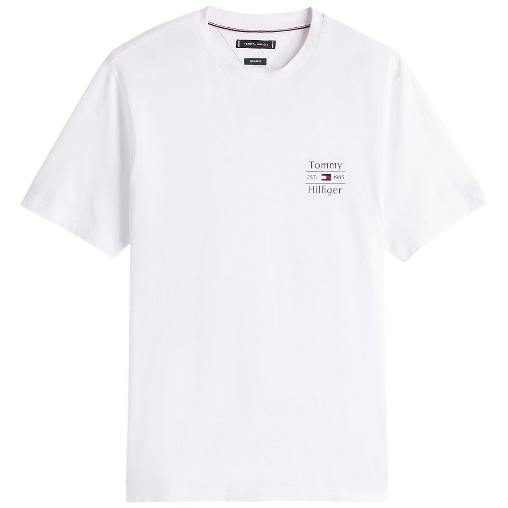 Tommy Hilfiger t-shirt bianca con stampa MW0MW38622YBR T-shirt Tommy Hilfiger