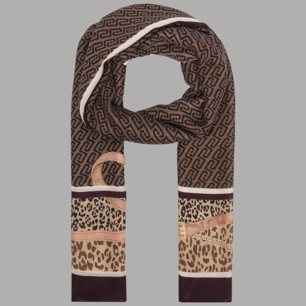 Liu Jo sciarpa/scialle 2F6063T2745 fantasia animalier e geometriche 180x70