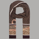 Liu Jo sciarpa/scialle 2F6063T2745 fantasia animalier e geometriche 180x70