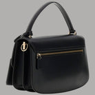Guess borsa a mano Audrey flap bag nera con patta e tracolla