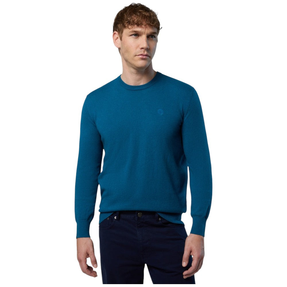 North Sails maglione pullover verde acqua 699773 Maglieria North Sails