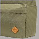 Zaino Timberland backpack da 22 litri in tessuto verde con dettaglio logo in pelle sintetica