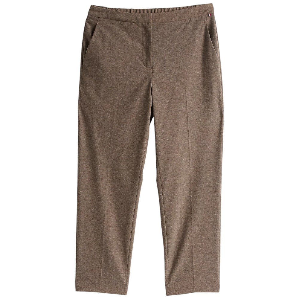 Tommy Hilfiger pantaloni slim marroni in flanella WW0WW42951 Pantaloni Tommy Hilfiger