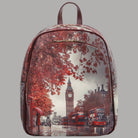 Zaino YNot con stampa autunnale di Londra e chiusura con cerniera