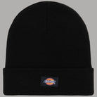 Berretto Dickies nero a cuffia con risvolto e logo frontale rettangolare