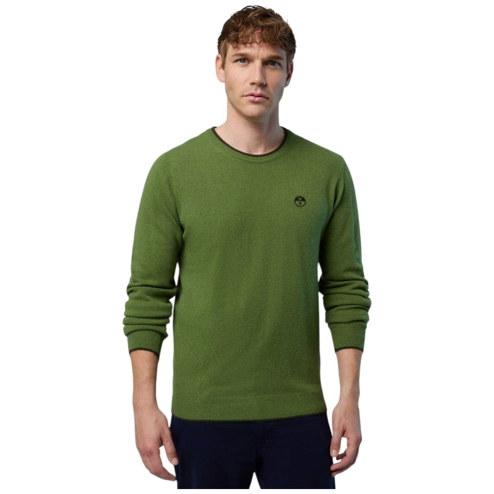 North Sails maglione pullover verde in misto cashmere 699775 Maglieria North Sails