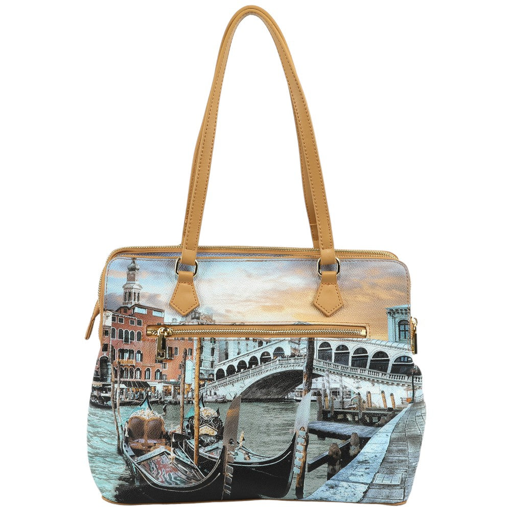 YNot borsa bauletto stampa Venezia YES593S2 - Prodotti di Classe