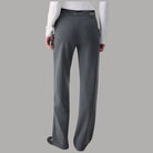 Liu Jo pantaloni regular fit in punto Milano grigi con texture e cuciture evidenti