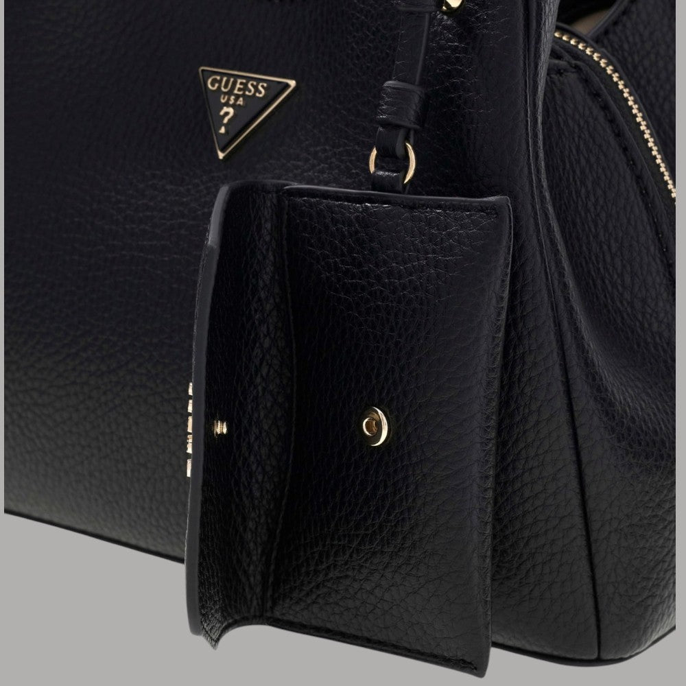 Borsa a mano Guess Lorella small nera con stampa 4G e tracolla