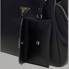 Borsa a mano Guess Lorella small nera con stampa 4G e tracolla