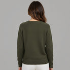 Vero Moda pullover paricollo donna verde oliva tessuto a maglia con texture a trama fine