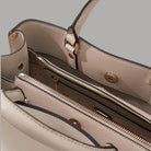 Borsa a mano Guess Meridian beige con stampa monogram e tracolla