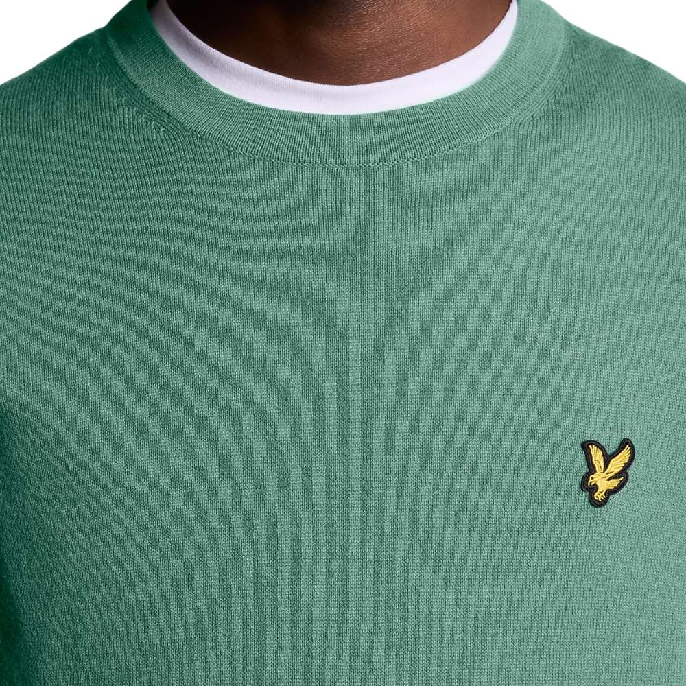 Lyle & Scott pullover merino verde KN2110VC Maglieria Lyle & Scott