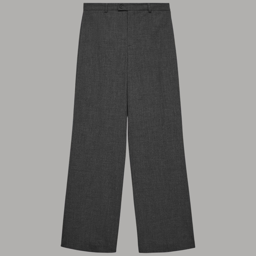 Vero Moda Texas pantaloni straight pant in grigio con texture diagonale