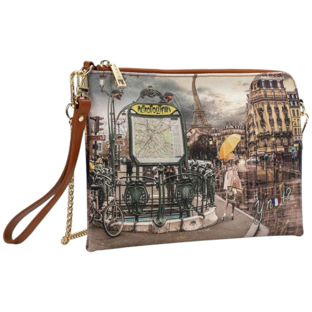 YNot borsa tracolla clutch stampa Metro Paris YES303F4 Borse YNot