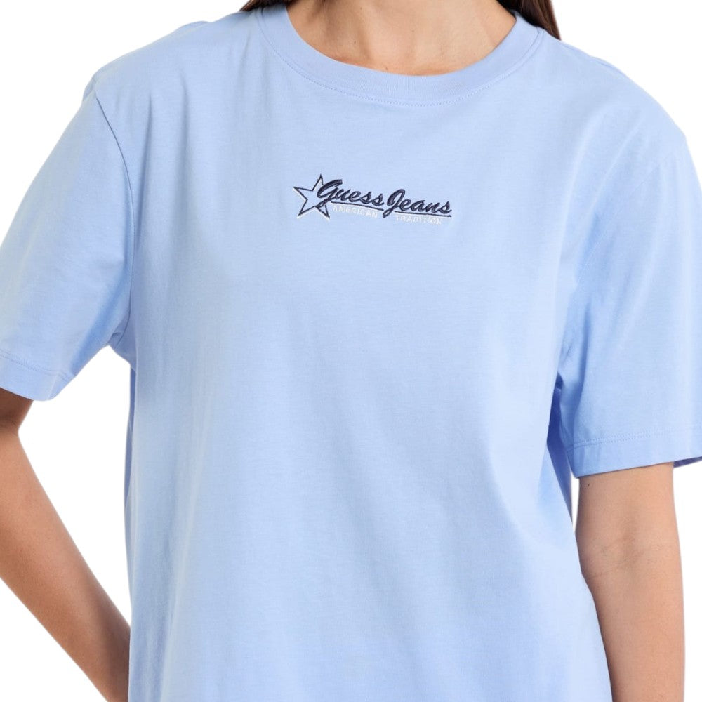 Guess Jeans t-shirt celeste W5RI48 K8HM0 G7CP T-shirt Guess Jeans