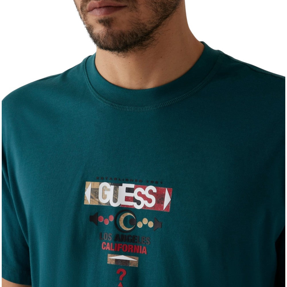 Guess t-shirt verde Abstract M5RI03 I3Z14 A70L T-shirt Guess