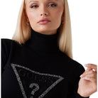 Guess maglione nero collo alto con triangolo MELANIE W5BR39Z2NQ2JBLK Guess