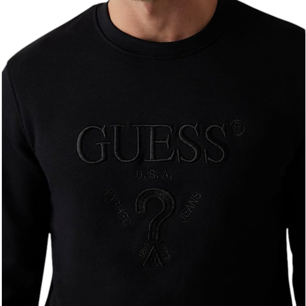 Guess felpa nera Beau M5RQ08 KCN01 JBLK Felpe Guess