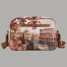 YNot Yes Bag grande con stampa città, decorata con dettagli di edifici storici e cromie autunnali