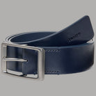 Cintura uomo Calvin Klein in pelle blu effetto Tumbled e logo embossato
