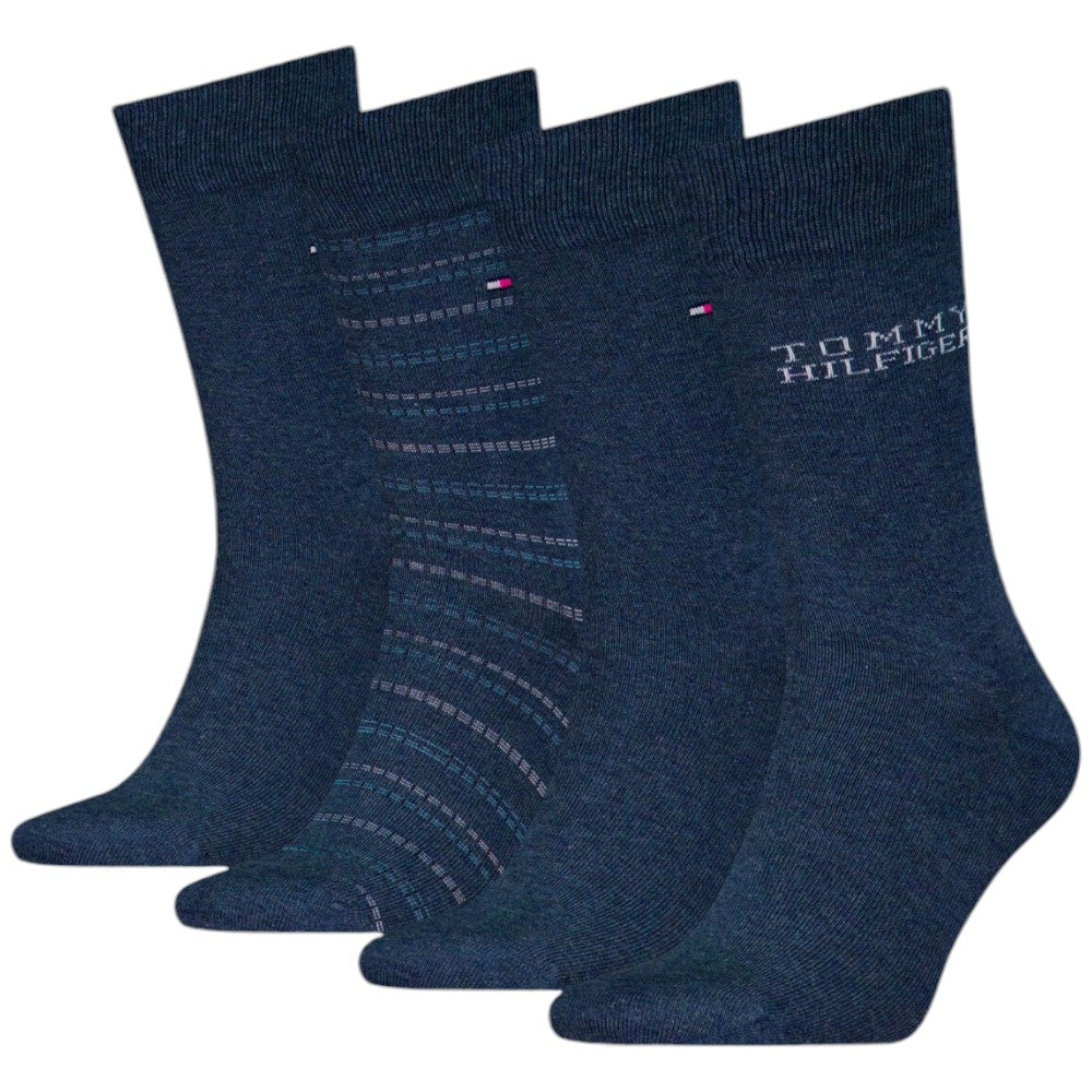 Tommy Hilfiger gift box 4 paia di calzini blu 701229780001 Calzini Tommy Hilfiger