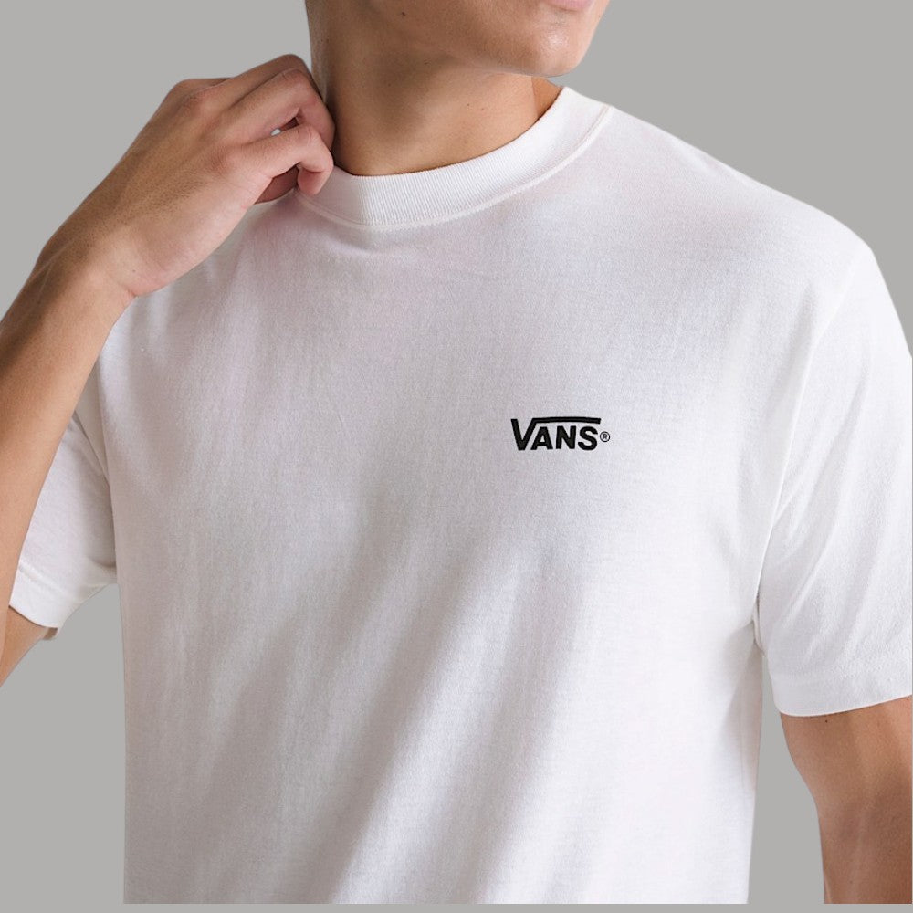 Maglietta Vans in cotone bianca con logo VANS sul petto sinistro