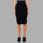 Gonna midi nera Liu Jo in maglia a coste con lacci laterali