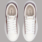 Sneakers Liu Jo Casper in pelle con dettaglio vernice e lacci bianchi