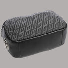 Borsa a tracolla Liu Jo Faiza in tessuto jacquard nero e grigio con dettagli metallici