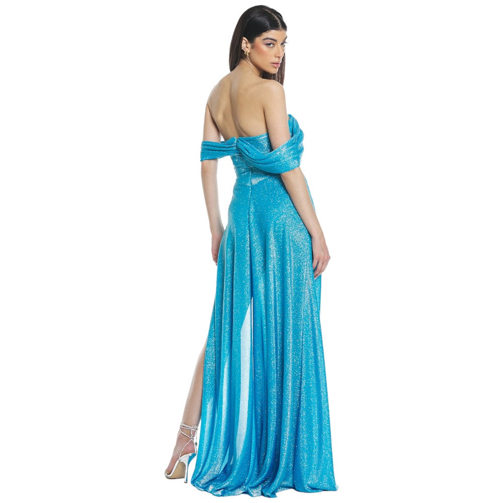 Relish vestito lungo azzurro ASTROFILLITE RCP2409183025 - Prodotti di Classe