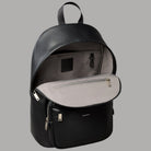 Calvin Klein Zaino nero porta laptop con tasca frontale in tessuto chiaro