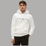 Felpa con cappuccio Tommy Hilfiger blu navy con logo ricamato
