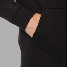 Felpa cappuccio Calvin Klein con logo centrale nero texture frontale