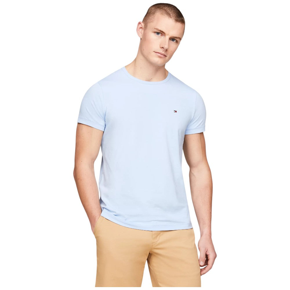 Tommy Hilfiger t-shirt slim celeste MW0MW10800 - Prodotti di Classe