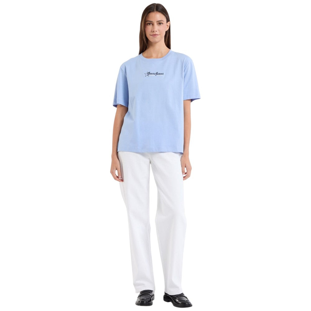 Guess Jeans t-shirt celeste W5RI48 K8HM0 G7CP T-shirt Guess Jeans