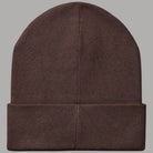 Berretto Calvin Klein a costine marrone con bordo e cucitura centrale