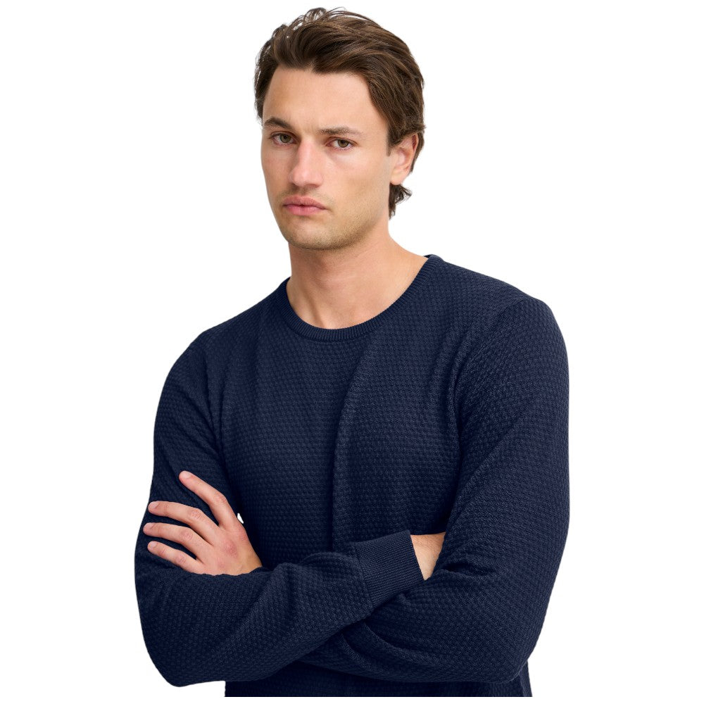 Blend pullover blu trama 3D 20717257 Maglieria Blend