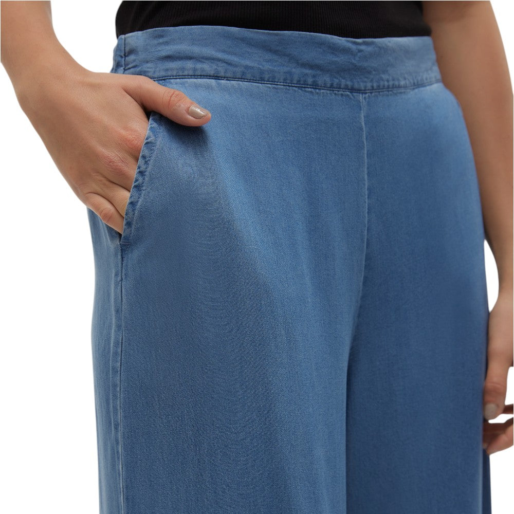 Vero Moda pantaloni in tencel blu Bree 10304861 Pantaloni Vero Moda