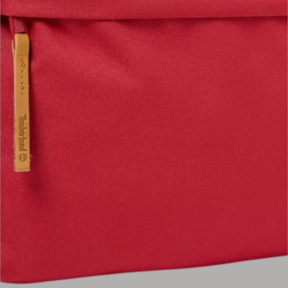 Zaino rosso Timberland backpack da 22 litri con tessuto resistente e dettaglio logo giallo