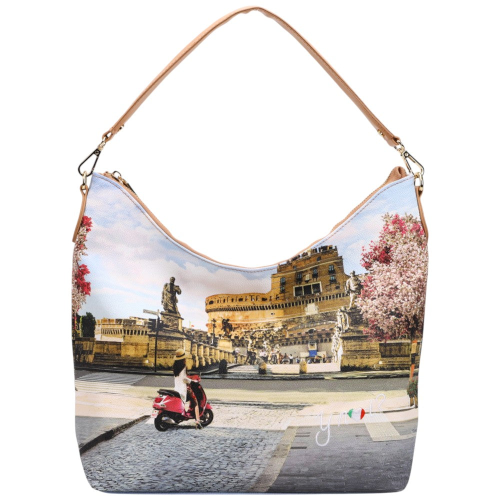 YNot borsa hobo bag stampa Roman Holidays YES618S4 Borse YNot