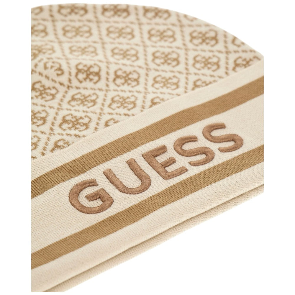 Guess berretto baine beige logo 4G W4BZ21 Z3JD2 FN3J Cappelli Guess