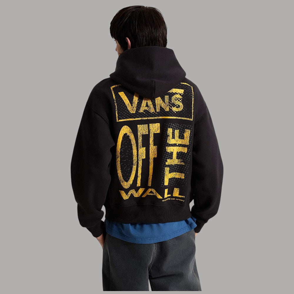 Felpa nera oversize Vans Cut and Paste con stampa