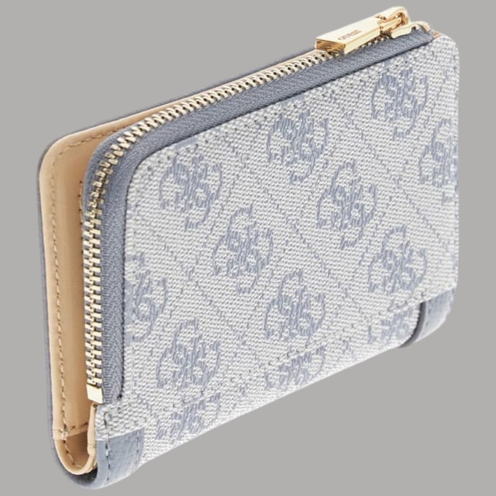 Portafoglio piccolo Guess Lindseu con chiusura zip around e logo 4G